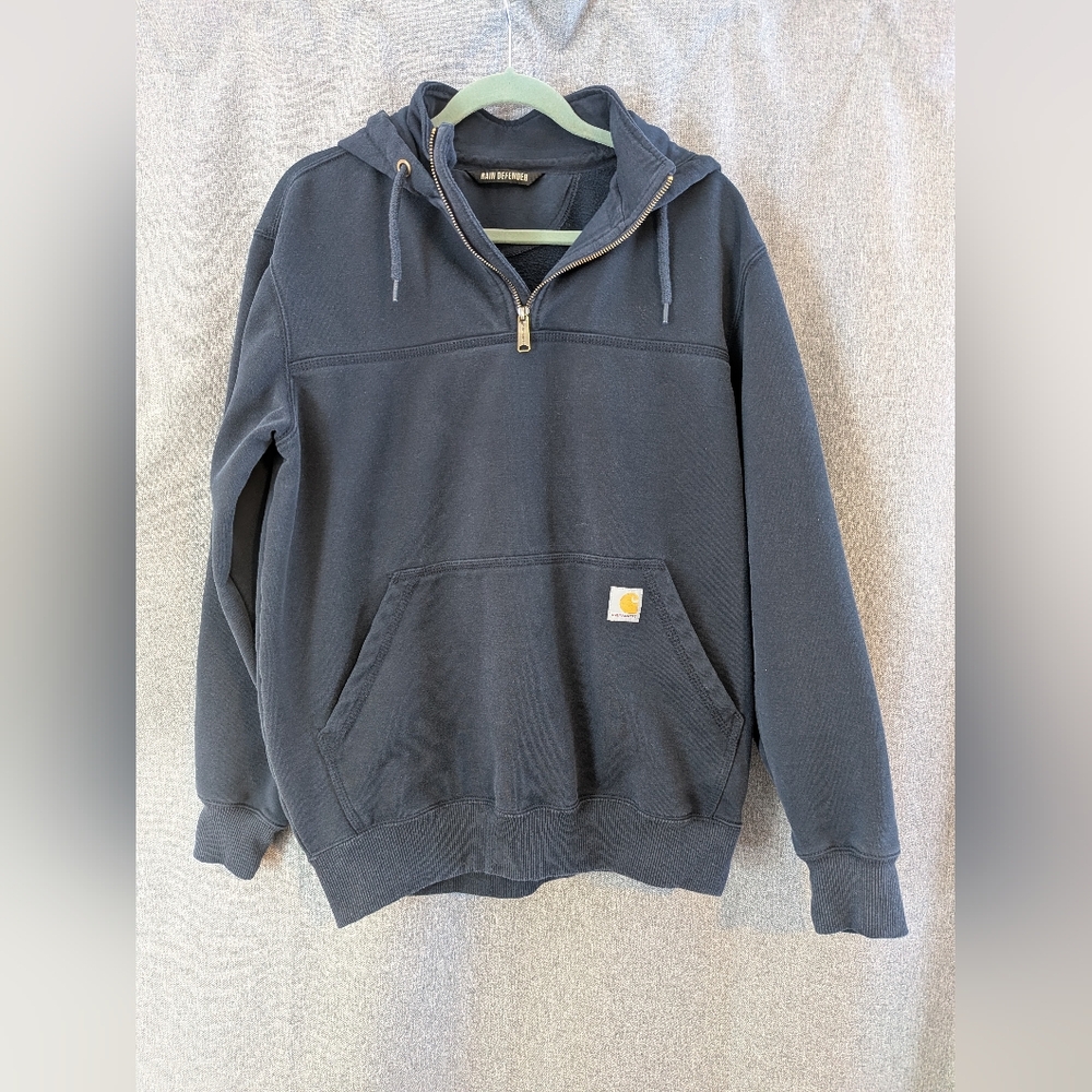 Men's Carhartt Rain Defender 1/4 Zip Hooded Sweatshirt Size M